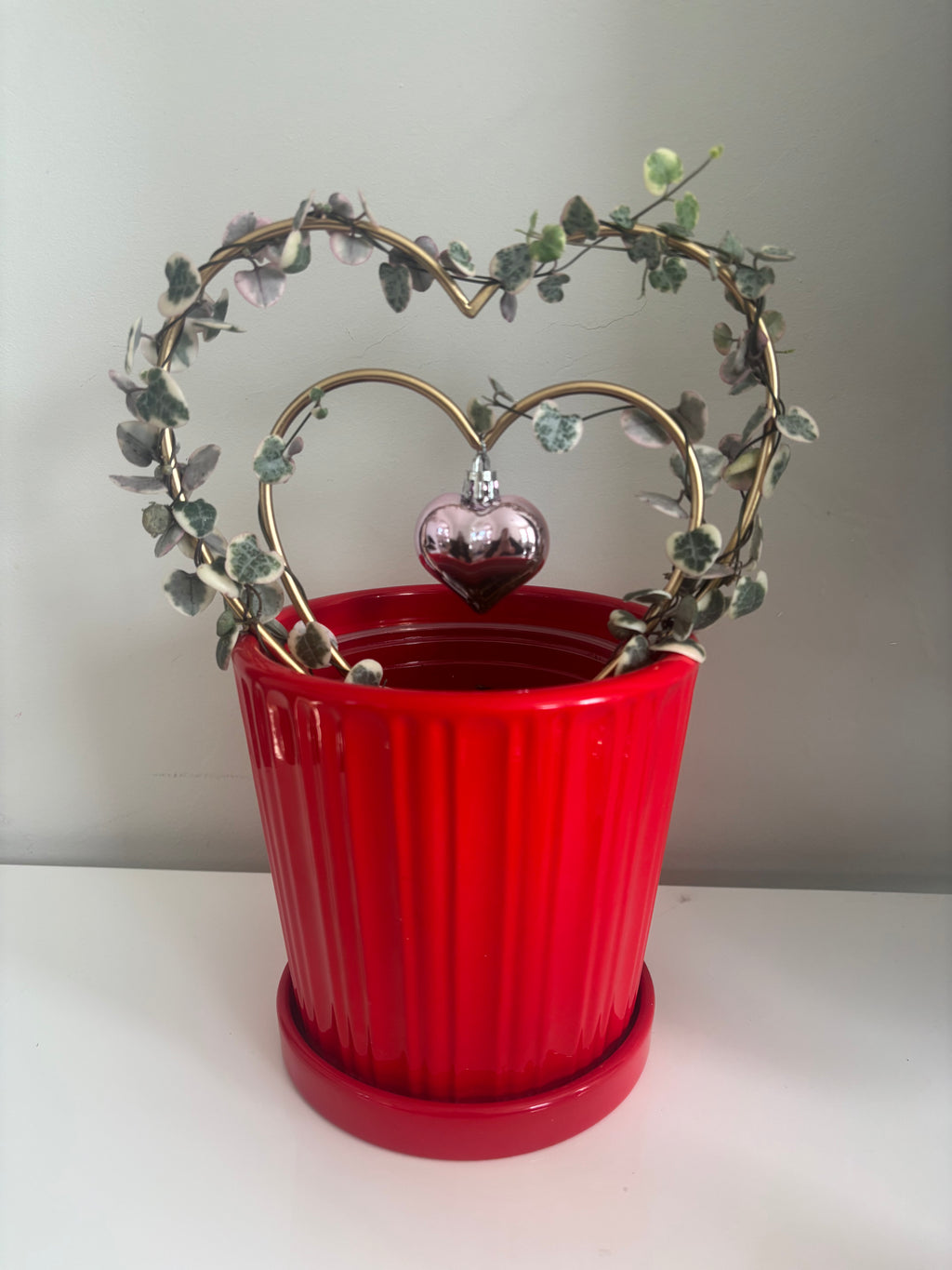 String of Hearts on Trellis