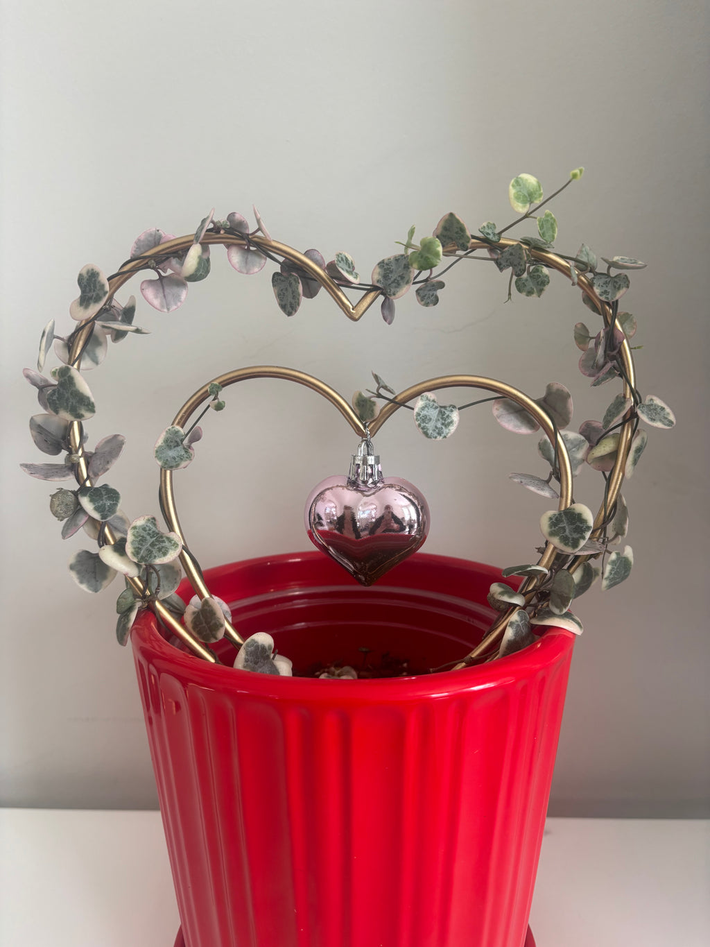 String of Hearts on Trellis